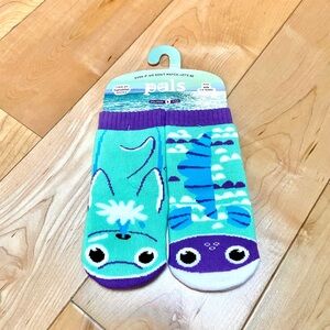 Toddlers girls Dolphin & Fish Toddler Mismatched Animals Non-Slip Socks kids S